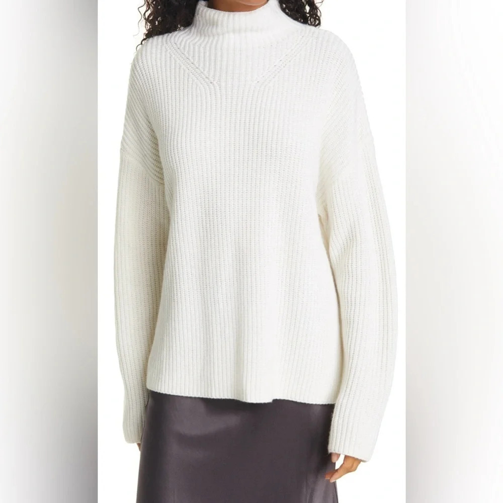 Rails Claudia Oversize Shaker Stitch Sweater in Ivory